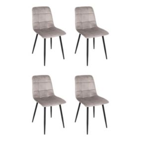 Lot de 4 Chaises "Mateo" 88cm Taupe