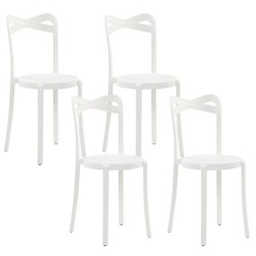 Lot de 4 chaises Matière synthétique Blanc CAMOGLI