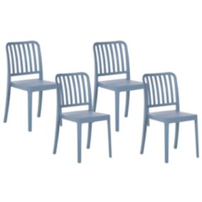 Lot de 4 chaises Matière synthétique Bleu SERSALE