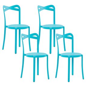 Lot de 4 chaises Matière synthétique Turquoise CAMOGLI