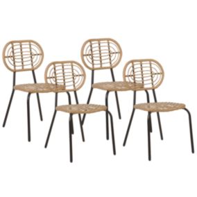 Lot de 4 chaises Naturel PRATELLO