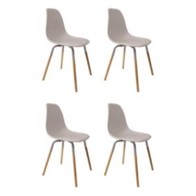 Lot de 4 Chaises "Phenix" 85cm Taupe