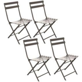 Lot de 4 Chaises pliantes en métal Greensboro