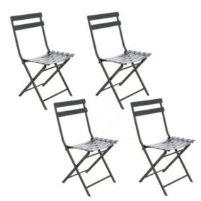 Lot de 4 Chaises pliantes en métal Greensboro