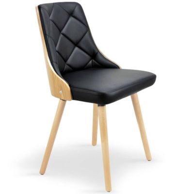 Lot de 4 Chaises Scandinave "Cargo" 79cm Chêne & Noir