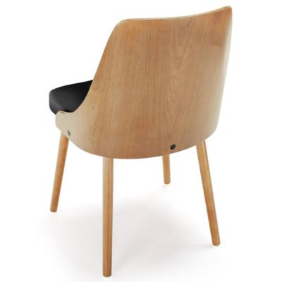 Lot de 4 Chaises Scandinave "Cargo" 79cm Chêne & Noir