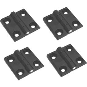 Lot de 4 charnières plates pliantes, charnière extérieure en acier inoxydable, charnière de porte robuste