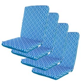 Lot de 4 Coussins pour chaises 95 x 40 cm motif Géométrique Vert