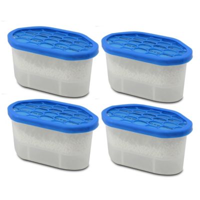 Lot de 4 déshumidificateur pour l'humidité, absorbeur d'humidité 180 gr, capacité 350 ml - L 15 x Profondeur 8.5 x Hauteur 8.5 cm