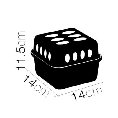 Lot de 4 déshumidificateurs absorbeurs d'Humidité carré compact, contenance 400 g - Hauteur 11,5 x Longueur 14 x Profondeur 14 cm
