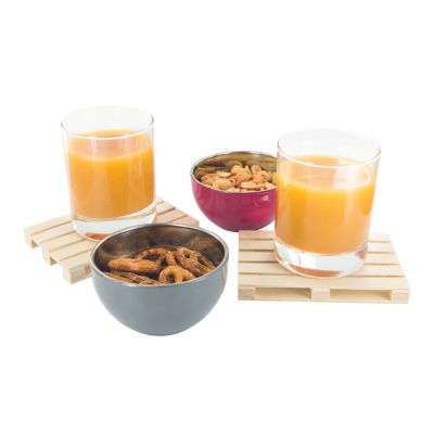 Lot de 4 Dessous de Verre - COOK CONCEPT - Palette - Beige