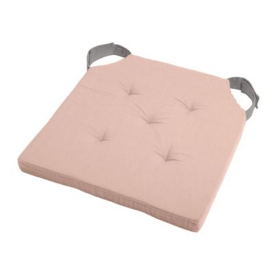 Lot de 4 galettes de chaise Duo velcro 38x38 Poudre souris