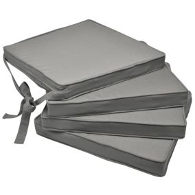 Lot de 4 galettes de chaises Loft SK Gris clair 45x40x5cm