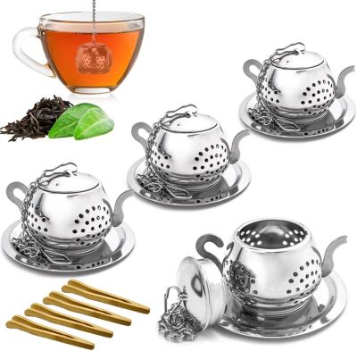 Lot de 4 infuseurs à thé en acier inoxydable 304
