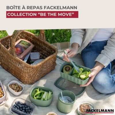 Lot de 4 lunch box compartimentées avec 4 ustensiles de cuisine ...