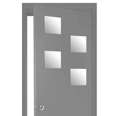Lot de 4 Miroirs Carrés adhésifs 20x20cm - 5Five