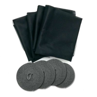 Lot de 4 moustiquaires fenetre velcro noir 130 x 150 CM