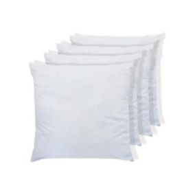 Lot de 4 oreillers câlin 60 x 60 cm - 400 gr - Blanc - TORIVIA