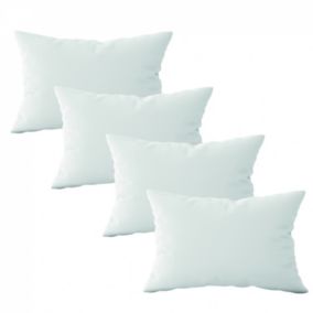 Lot de 4 oreillers, coussins de garnissage - 30 x 50 cm - Blanc - Vivezen