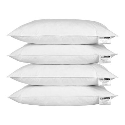 Lot de 4 oreillers en plumes de canard, 50 x 75 cm - HOMESCAPES