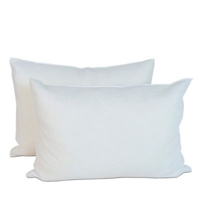 Lot de 4 oreillers ergonomiques Flocons 50x70 cm - Mémoire de forme - 20 cm - Blanc