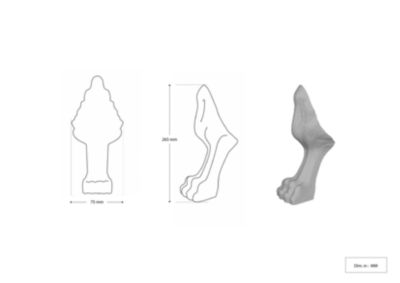Lot de 4 pieds de baignoire chromé GoodHome Emba