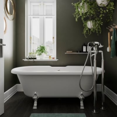 Lot de 4 pieds de baignoire chromé GoodHome Emba