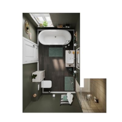 Lot de 4 pieds de baignoire chromé GoodHome Emba
