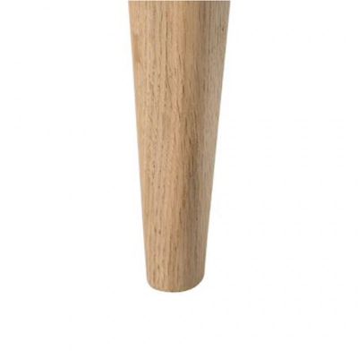 Lot de 4 pieds de meuble 17 cm x 4 cm conique courbé en bois de hêtre