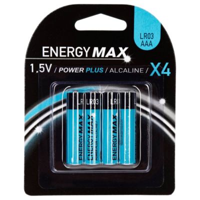 Lot de 4 piles Power Plus LR03 avec  - Bleu foncé- 5five