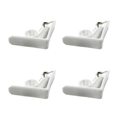 Lot de 4 Pinces pour Nappe "Windy II" 6cm Blanc