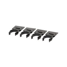 Lot de 4 plinthes à clipser GoodHome L. 4 cm plastique noir