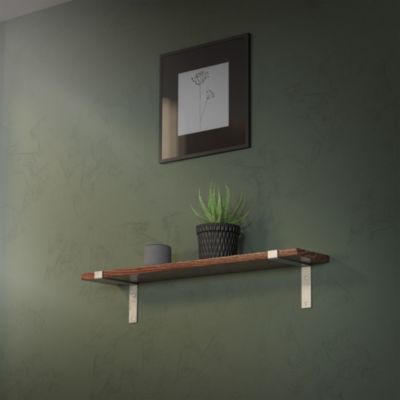 Lot de 4 équerre d'Etagere murale équerre fixation en métal gris
