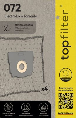 SACHET DE SACS H60 ANTI ODEUR SENSORY pour PIECES ASPIRATEUR NETTOYEUR