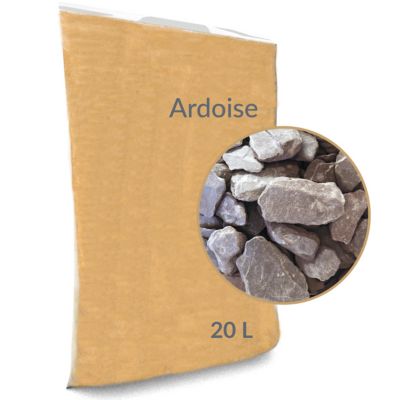 Lot de 4 sacs de 20 L de pouzzolane noire 7/15