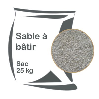 Lot de 4 sacs de sable à bâtir blanc 0/4 25KG