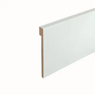 Lot de 4 Surplinthes - Coloris blanc 12 cm x 240 cm - Plinthes de rénovation