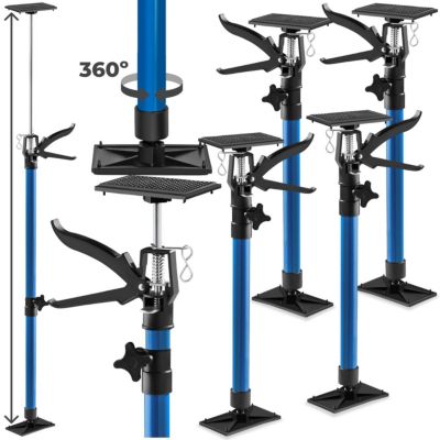 Lot de 4 étais de soutien à gâchette télescopique réglable en hauteur 51  à  115 cm