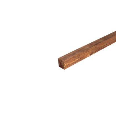 Lot de 4 Tasseaux Sapin Traité marron, L.2,40 m x l.3,5 cm x Ep.35 mm