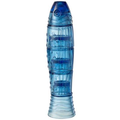 Lot de 4 Verres Design "Poisson" 36cm Bleu