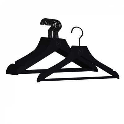 Lot de 40 cintres 32 cm pour vêtements enfant premium avec crochet pivotant à 360 degrés - Noir - Vivezen