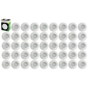 Lot de 45 Spot Led Encastrable Blanc Orientable lumière Blanc Chaud eq. 50W - LAMPESECOENERGIE - Kit complet