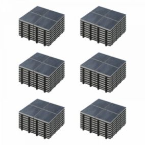 Lot de 48 dalles clipsables en pierre noir  Oviala