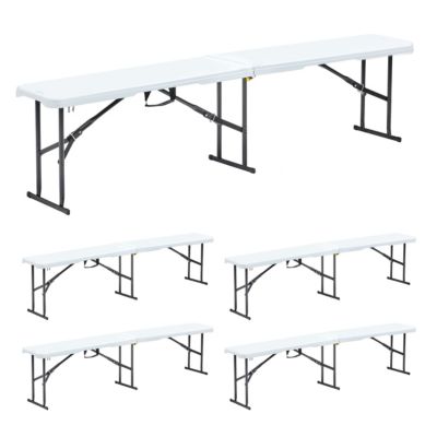 Lot de 5 bancs pliants 3 personnes  Oviala