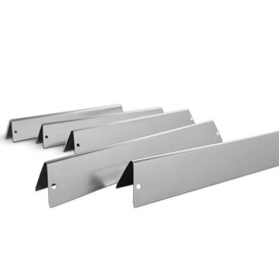 Lot de 5 barres Flavorizer en inox pour barbecue Weber Genesis série 300 jusqu'a 2010 (boutons sur le coté)