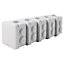 Lot de 5 boîtes de dérivation carrée extérieure avec 7 passe-câbles et système de verrouillage 80 x 80 x 45 mm IP55 Schneider Electric Mureva gris
