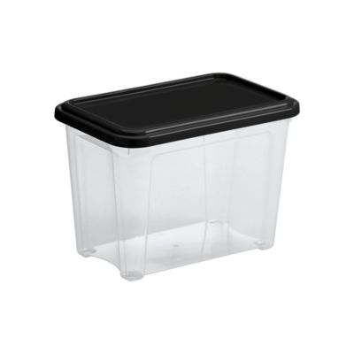 Lot de 5 boîtes de rangement Tontarelli Combi Box 4,6 L couvercle noir