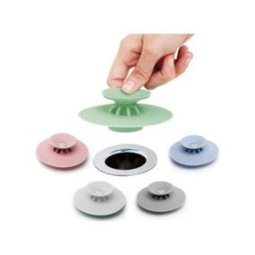 Lot de 5 bouchons de vidange en silicone pour baignoire, évier, douche