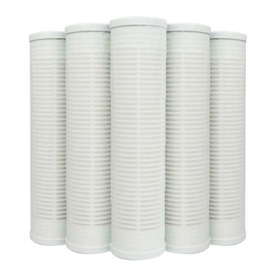 Lot de 5 Cartouches Lavables Nylon Filtre à Eau Sédiments 9 pouces 3/4 - 60 microns Fabriquées en France