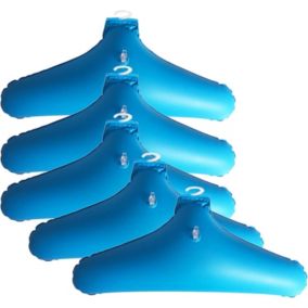 Lot de 5 cintres en PVC gonflables et antidérapants pour vêtements   Bleu
